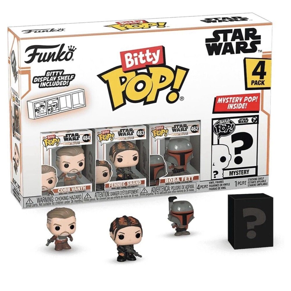 Funko Bitty POP! Mandalorian 4-Pack – Cobb Vanth, Fennec, Boba Fett + Mystery